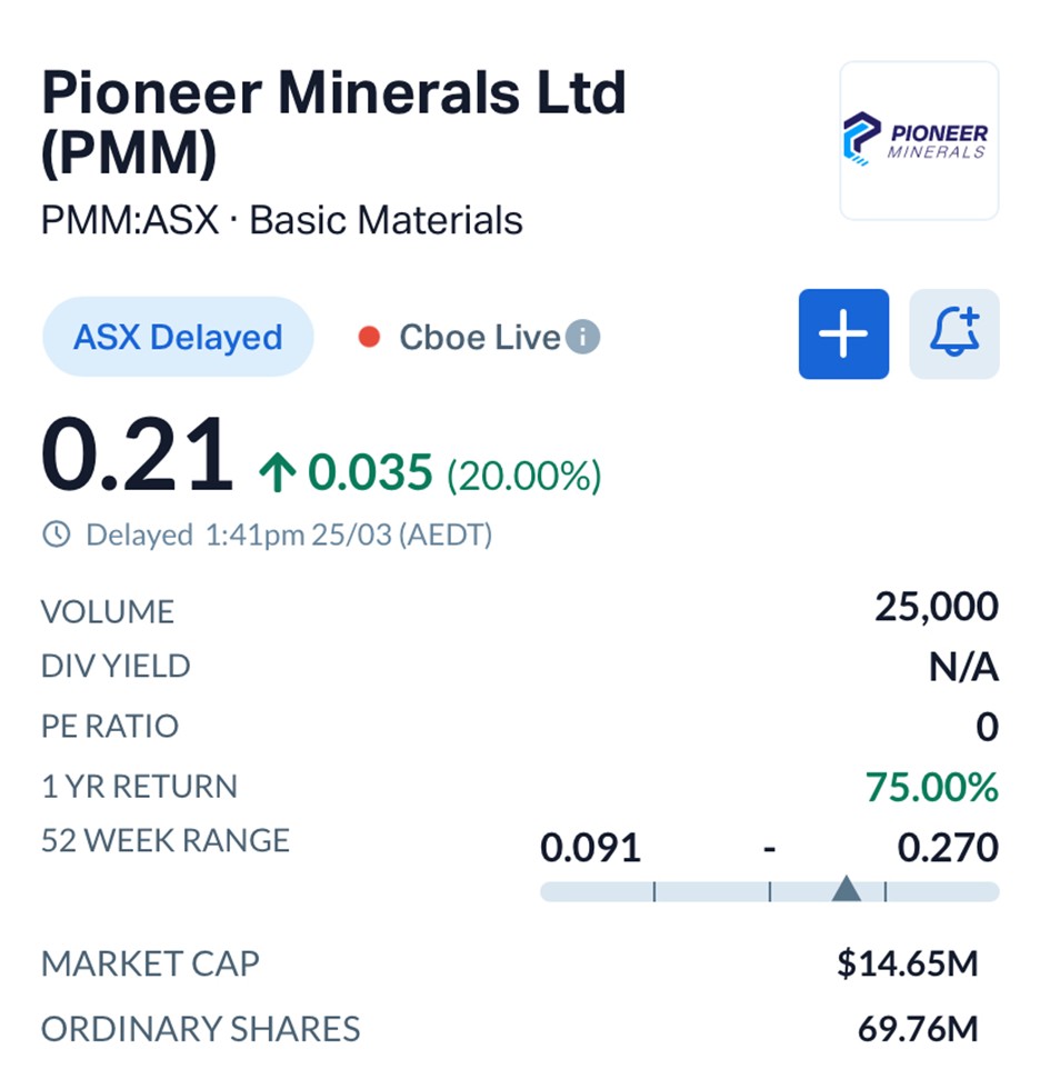 Pioneer Minerals (ASX: PMM) Joins U.S. Defense Consortium in Strategic Tungsten Push