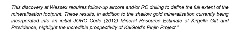 Kalgoorlie Gold Mining Discovers Thick Gold Intercepts at Wessex Near Anglo Saxon Gold Mine
